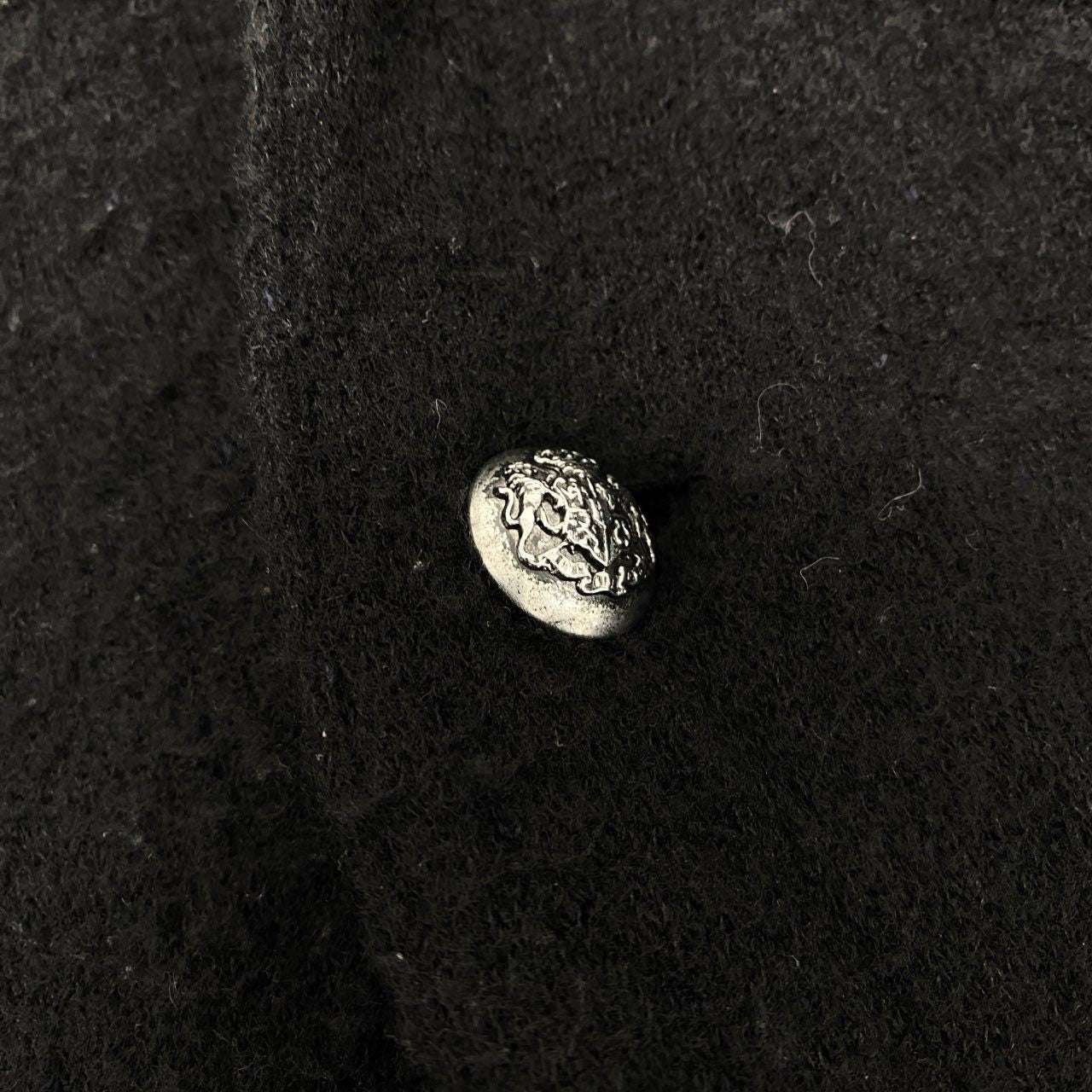 53e23 【イタリア製】LARDINI ラルディーニ ピリング加工 2B ニットジャケット テーラードジャケット ブートニエール付き サイズS ブラック メンズ 男性用 ブレザー ドレス