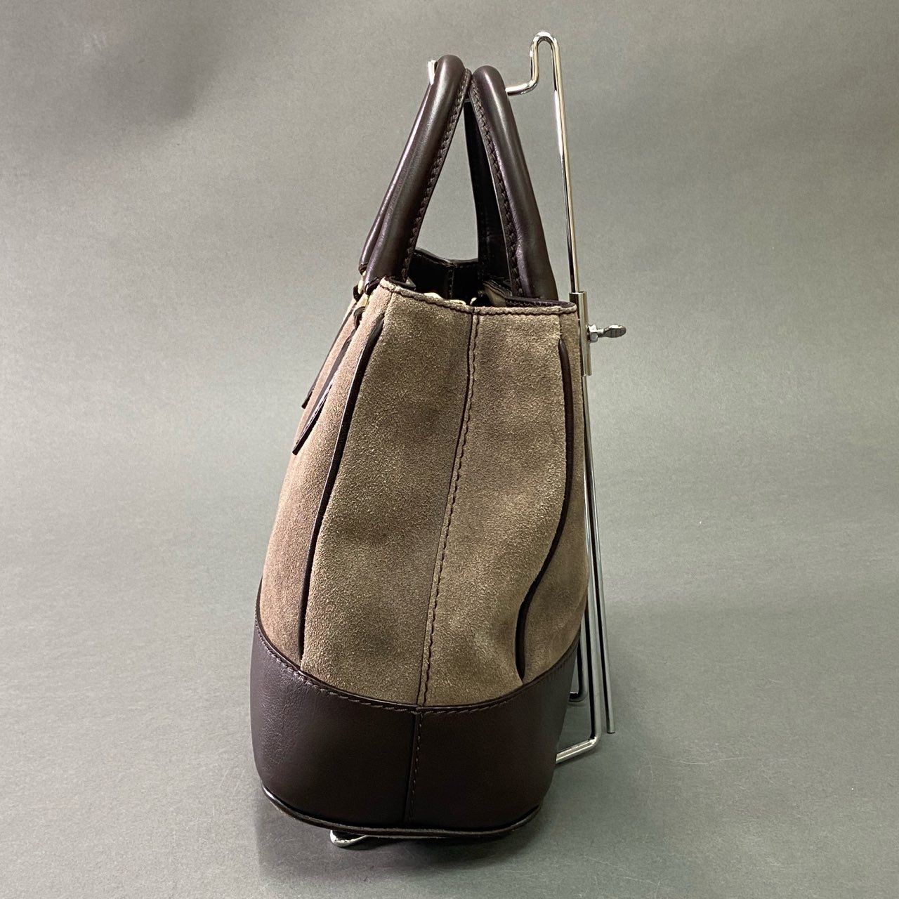 Cb10 Max Mara マックスマーラ 2WAY スエードレザー ショルダーバッグ ブラウン Leather ハンドバッグ 鞄 イタリア製