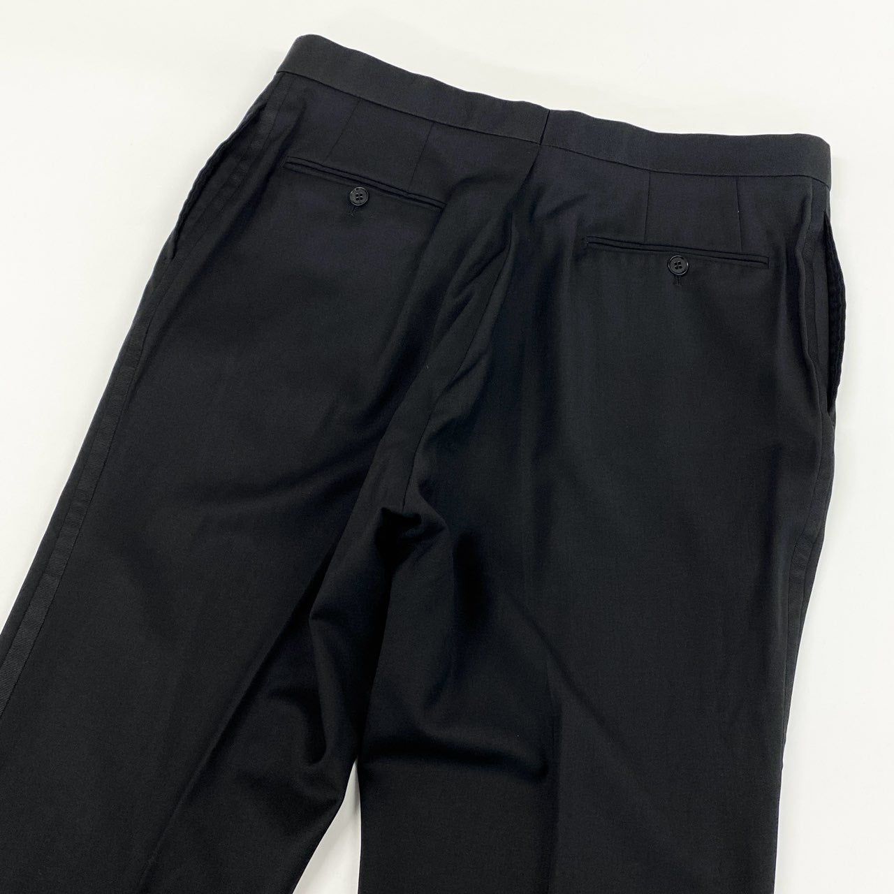 61g23 ISAIA NAPOLI イザイア ナポリ セットアップ スーツ GREGORY グレゴリー ピークドラペル テーラードジャケット スラックスパンツ 大きいサイズ 56 ブラック メンズ