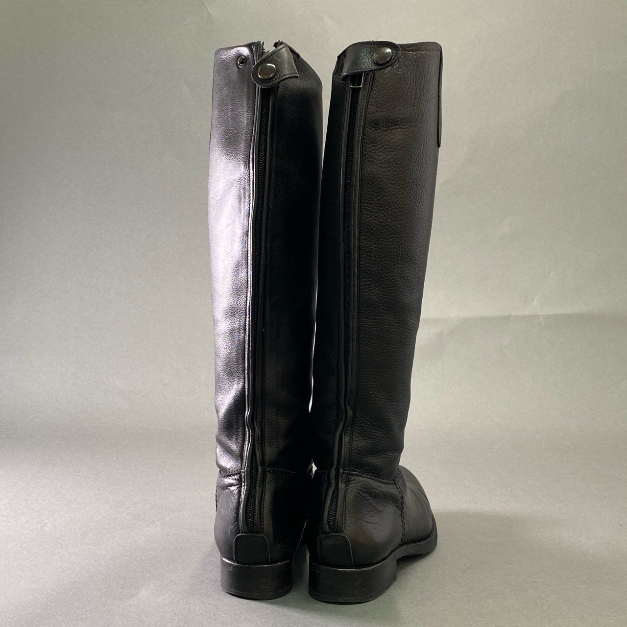 2j11 JIL SANDER ジルサンダー バックジップ ロングブーツ 36 1/2 ブラック レザー シューズ イタリア製