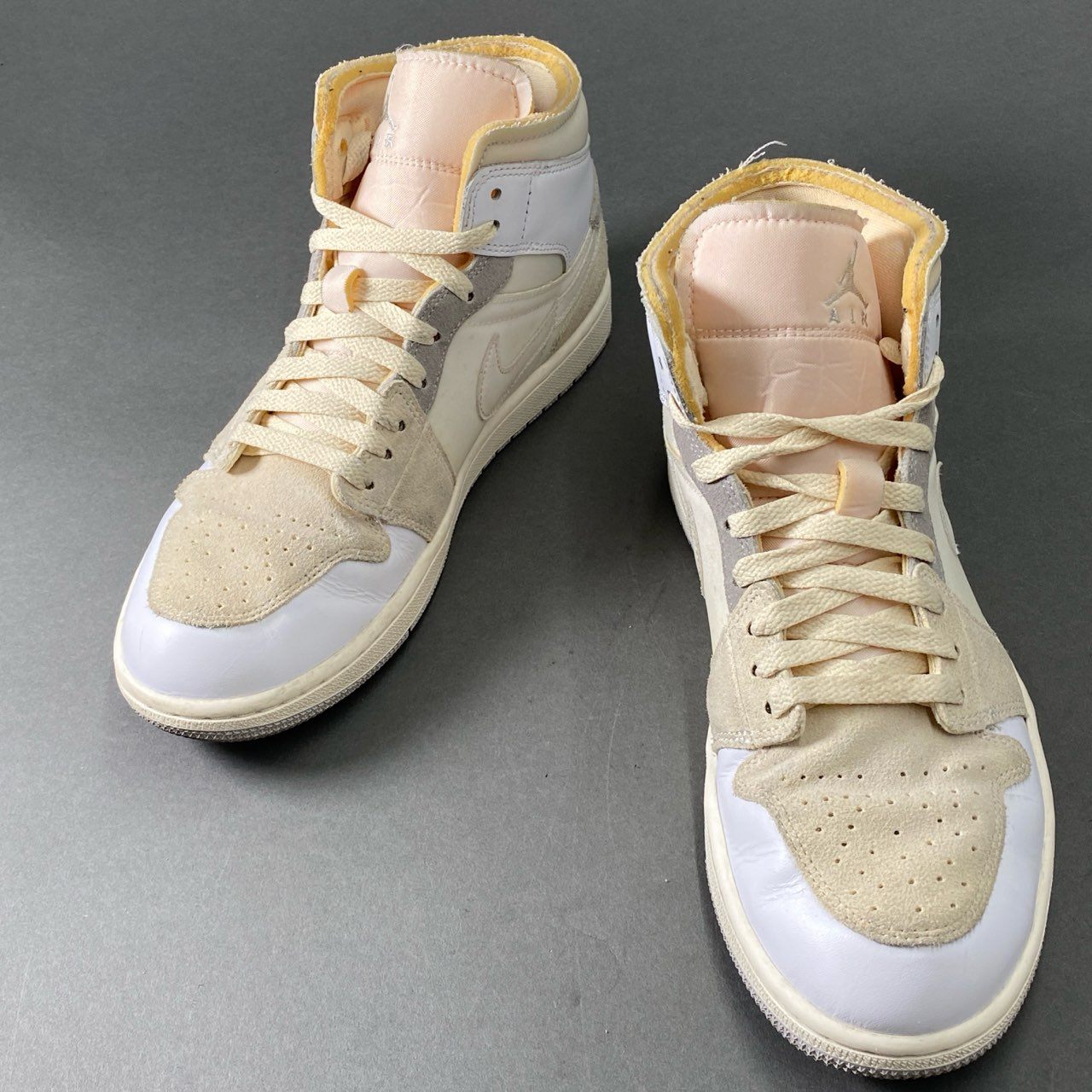 6e18 NIKE ナイキ AIR JORDAN 1 MID SE CRAFT Inside Out ハイカットスニーカー シューズ エアジョーダン 1 ミッド SE クラフト インサイドアウト DM9652-100 27.5 ホワイト ベージュ