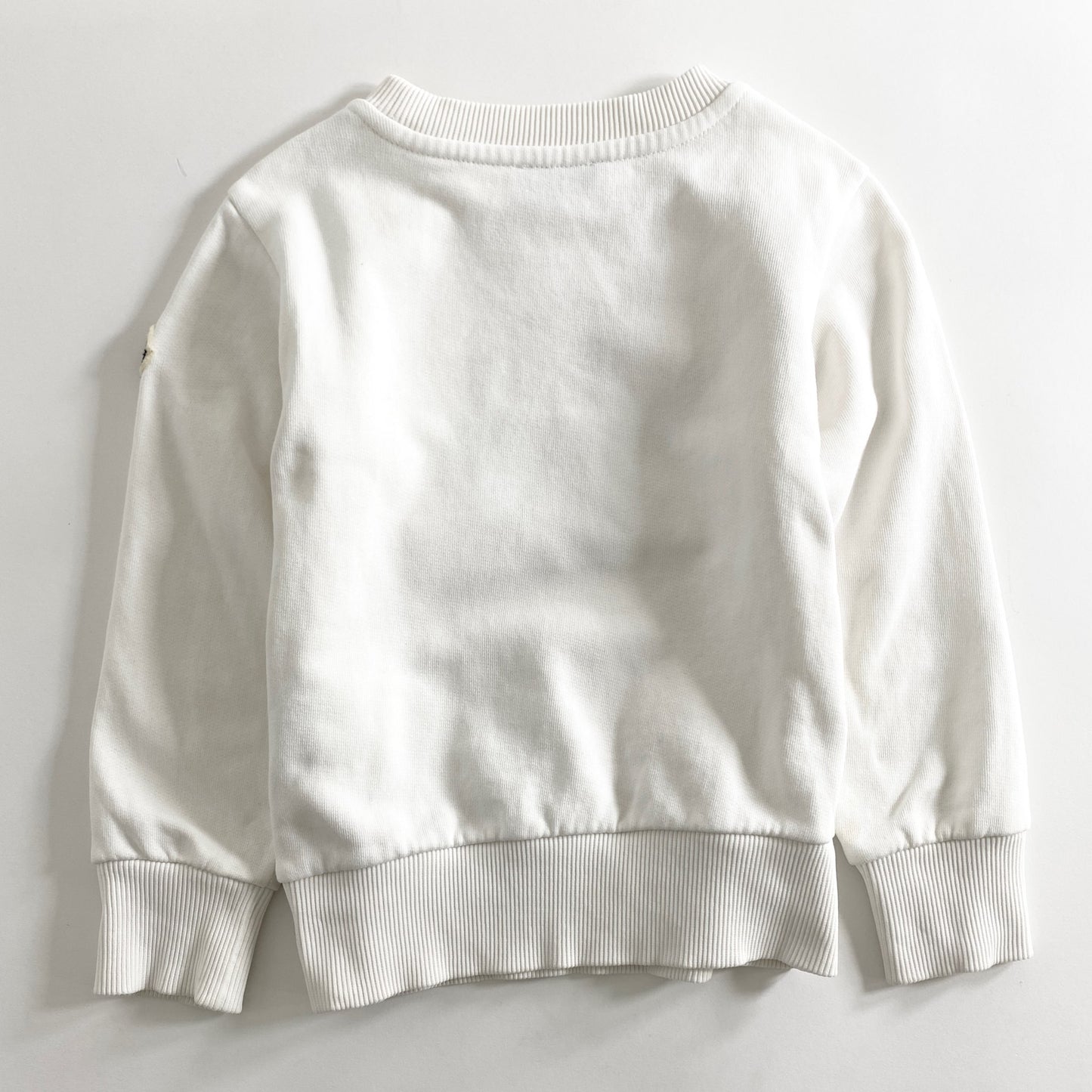 38a28 MONCLER モンクレール トルコ製 ロゴ トレーナー スウェット クルーネック プルオーバー E29548028650 104cm ホワイト コットン ホワイト キッズ 子供服 KIDS