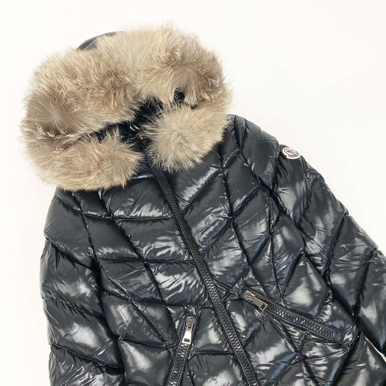 71i26 《美品》 MONCLER モンクレール FULMARUS フルマラス フォックスファー ダウンコート E20934986325 0 ブラック FOX FUR DOWN COAT 女性用t18r