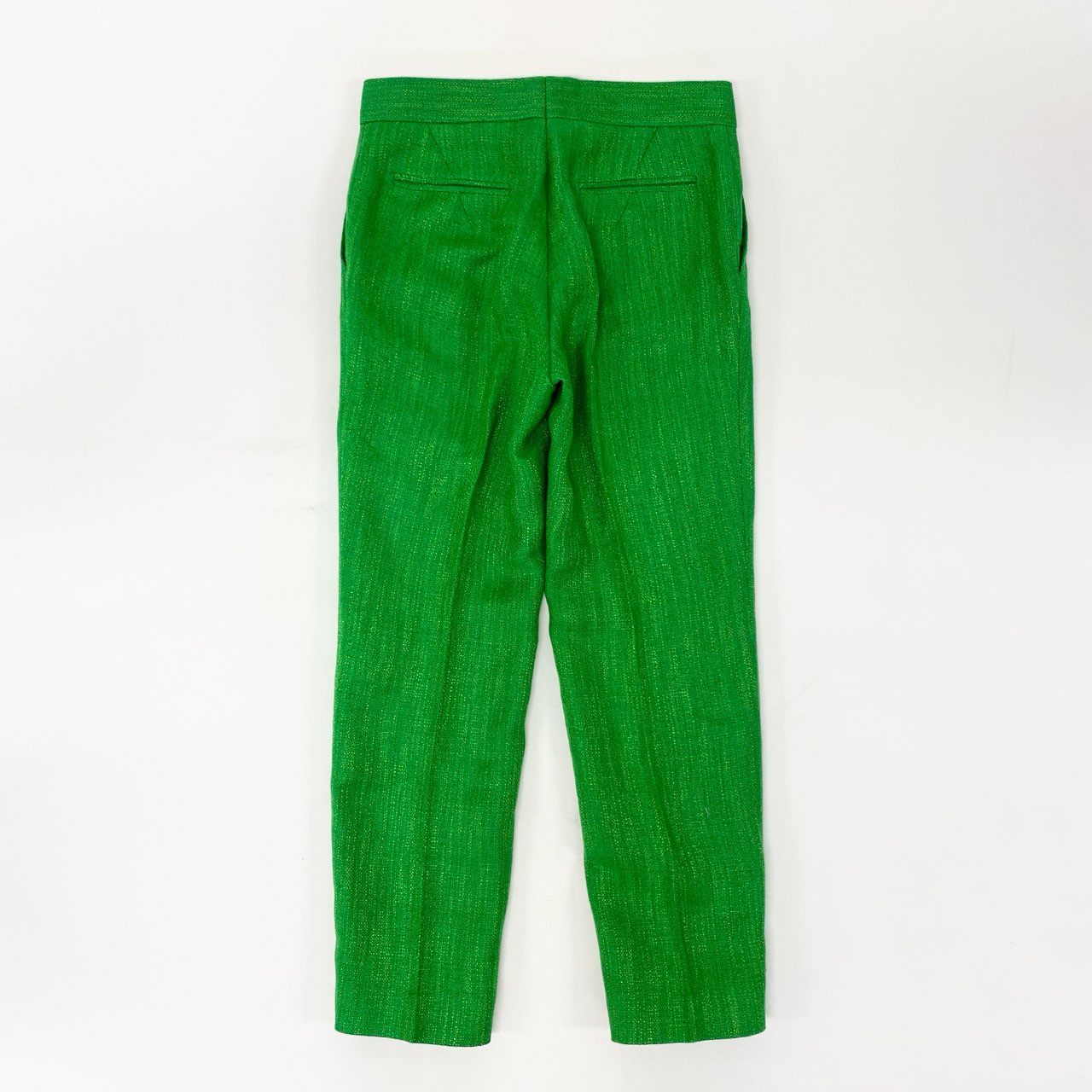 72j15《美品》Drawer ドゥロワー リネン混 オットマンベーシックパンツ ボトム パンツ 6514-236-1203 34サイズ グリーン レディースu02t