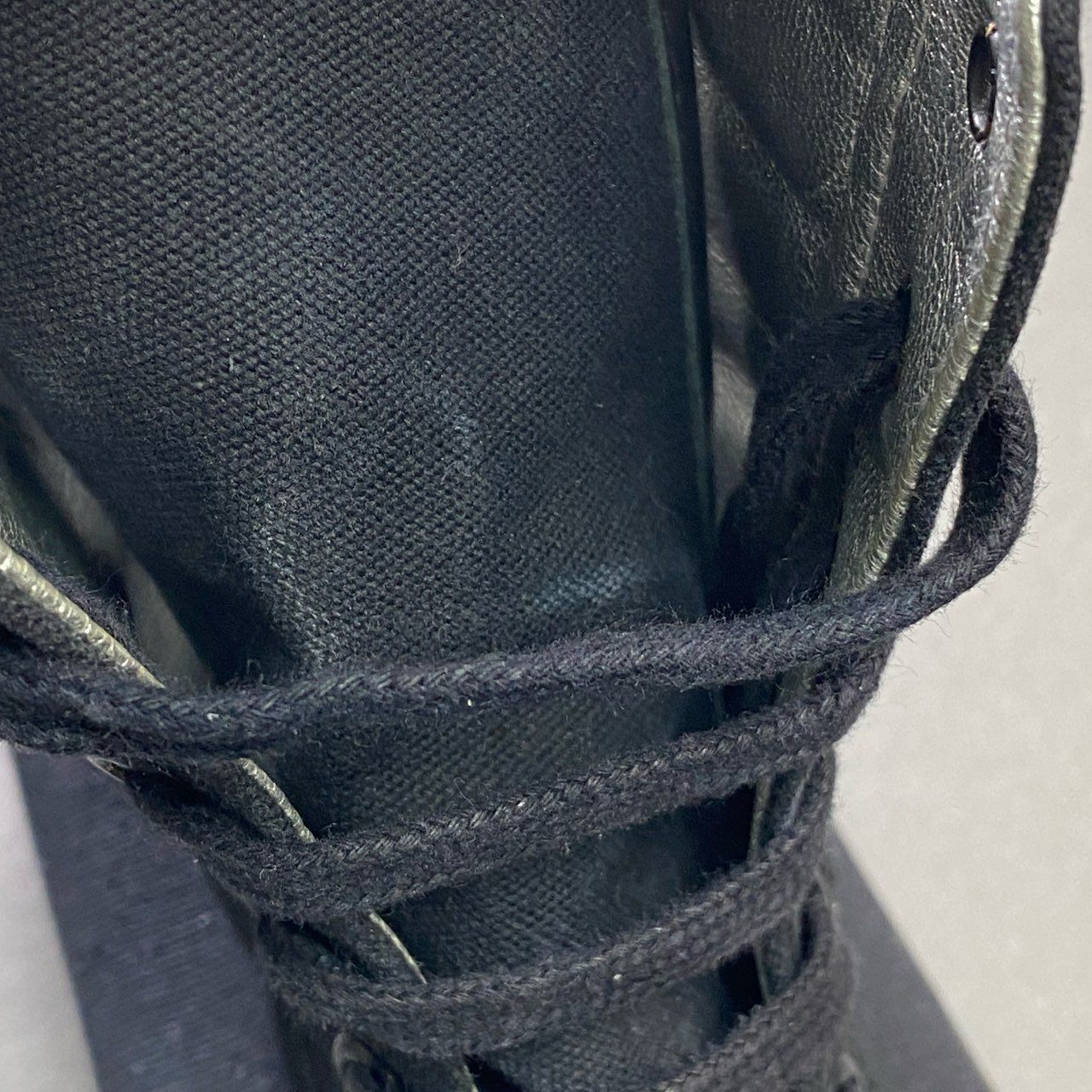6d16 《美品》 Dior HOMME ディオール オム キャンバス ハイカットスニーカー 41 1/2 ブラック シューズ イタリア製
