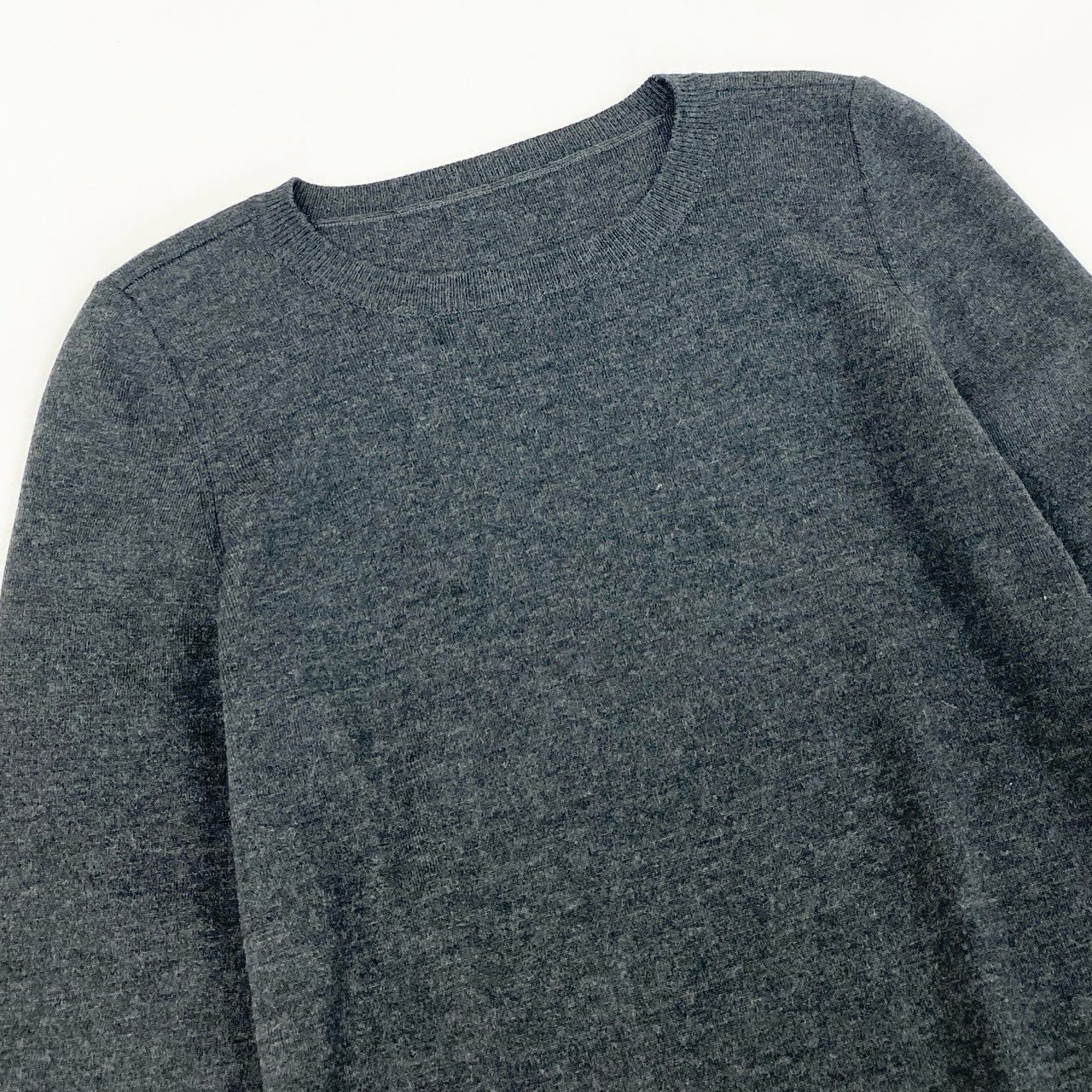 34d4 《美品》 FOXEY フォクシー グレースウール ニット セーター トップス 31882 サイズ38 グレー ウール100% レディース 日本製