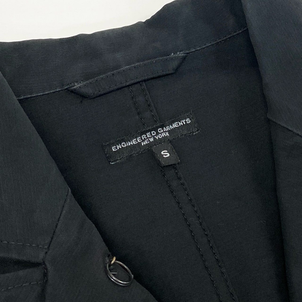 25f14 ENGINEERED GARMENTS エンジニアドガーメンツ テーラードジャケット シングルジャケット USA製 コットンジャケット メンズ 男性用 S ブラック 綿100%
