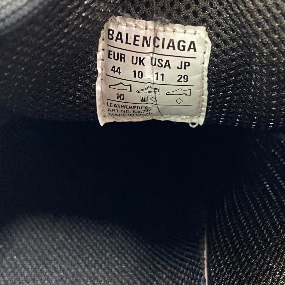 f18 《美品》 BALENCIAGA バレンシアガ トリプルエス デニム スニーカー TRIPLE S DENIM SNEAKERS 44 グレー シューズt18rt18r