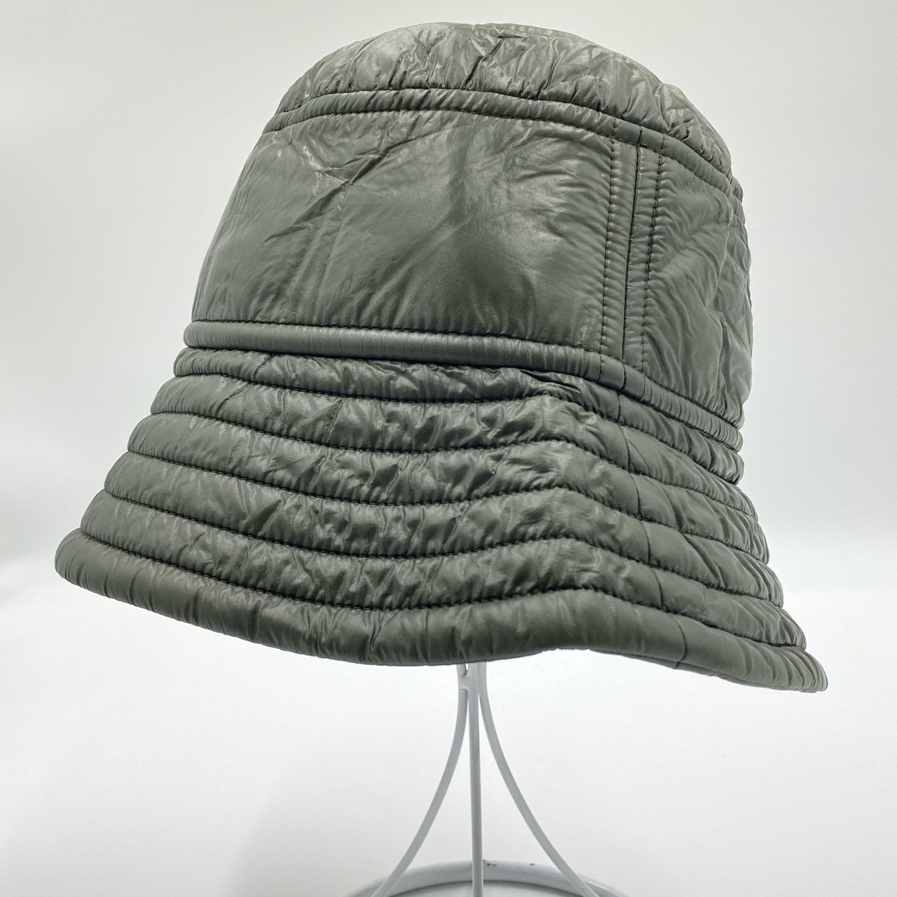 i4 《美品》 定価¥38.500 DRIES VAN NOTEN ドリスヴァンノッテン GILLY 3248 M.W.HAT バケットハット XXS カーキ 画像参照 帽子 シワ加工 ヘッドウェアt18r
