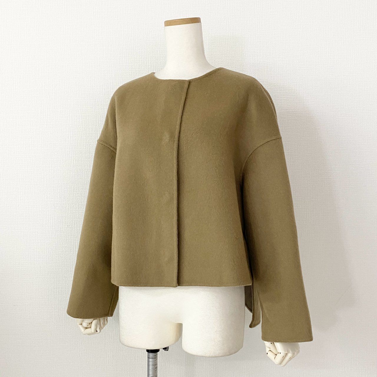 64i11 《未使用保管品》定価¥73,700 ADORE アドーア 2トーン リバージャケット 531-9250003 36 ブラウン カシミヤ混 CASHMERE