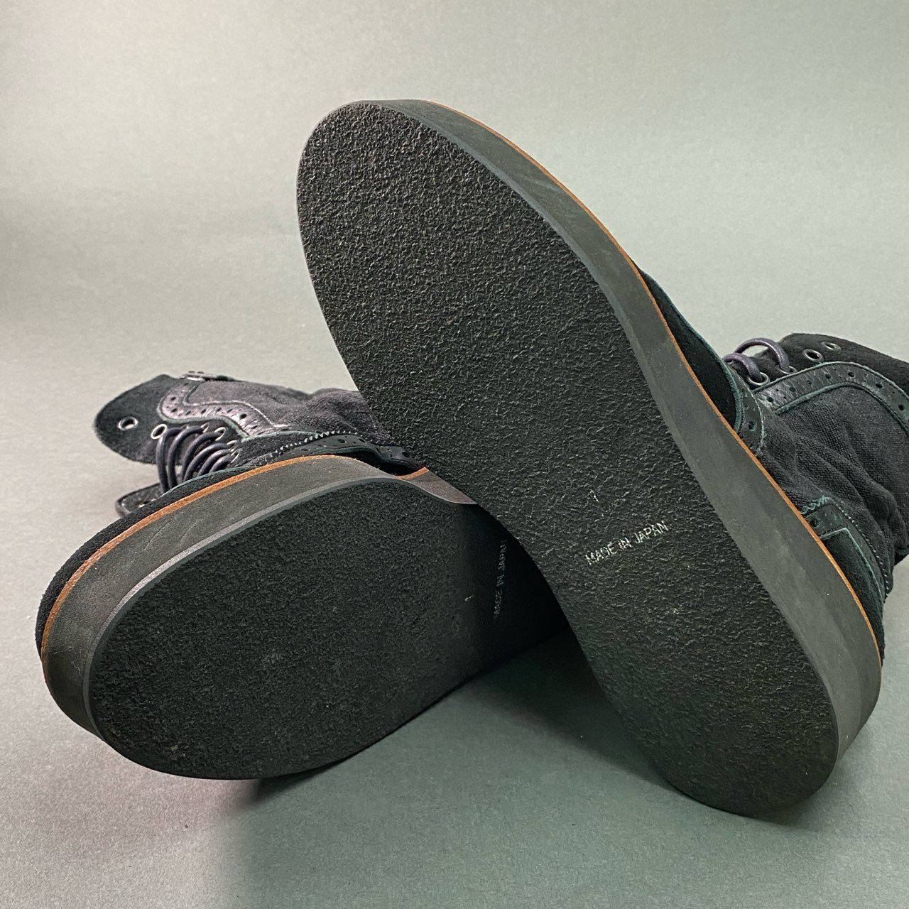 3f27 《美品》 Y's ワイズ レースアップブーツ 1 ブラック Yohji Yamamoto ヨウジヤマモト シューズ 厚底