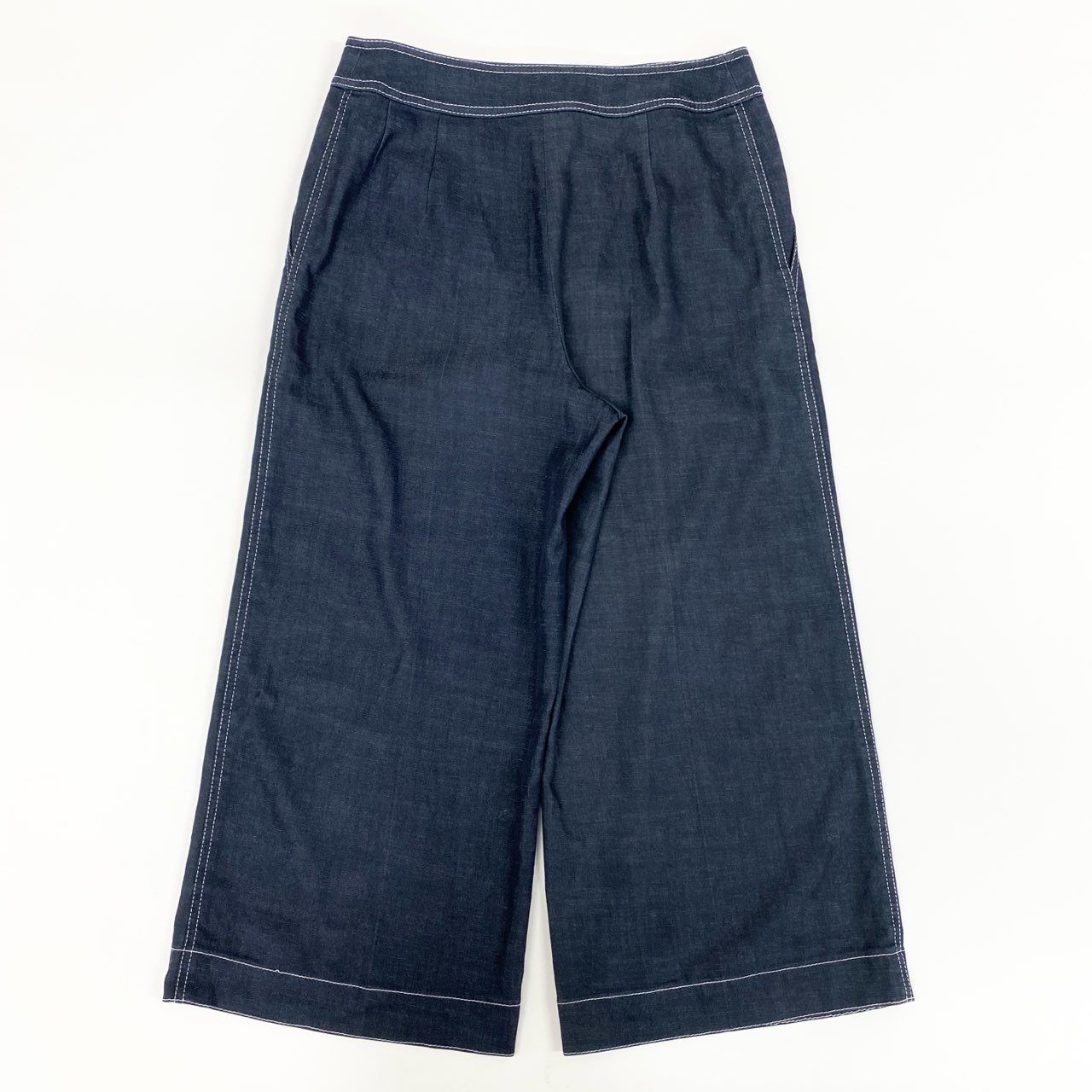 80g23 Rene ルネ ワイドパンツ ストレートパンツ デニム ボトム 薄手 春夏 レディース 女性用 6825050 34 ネイビー