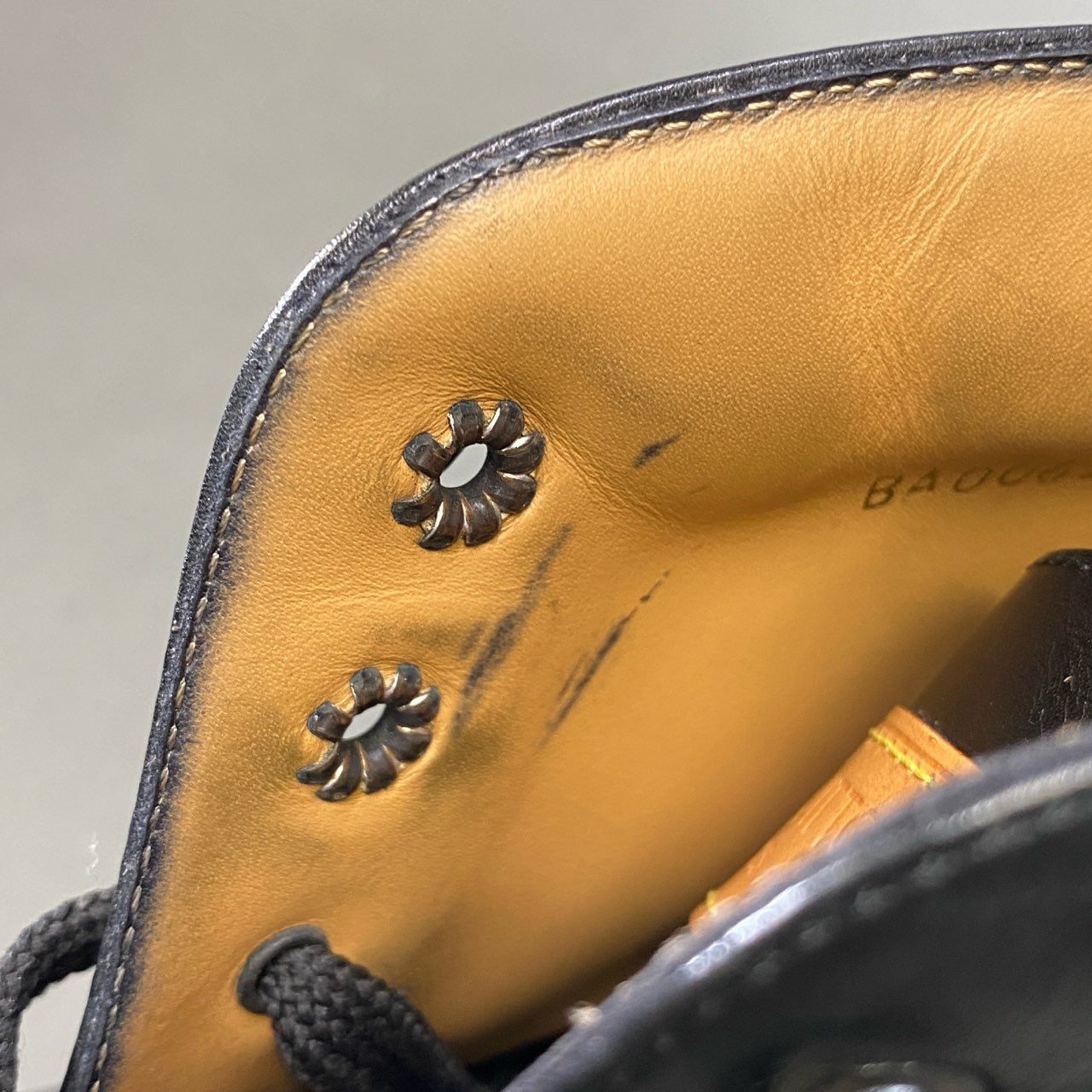 1g29 LOUIS VUITTON ルイヴィトン LVロゴ レースアップブーツ シューズ イタリア製 7 ブラック レザー メンズ