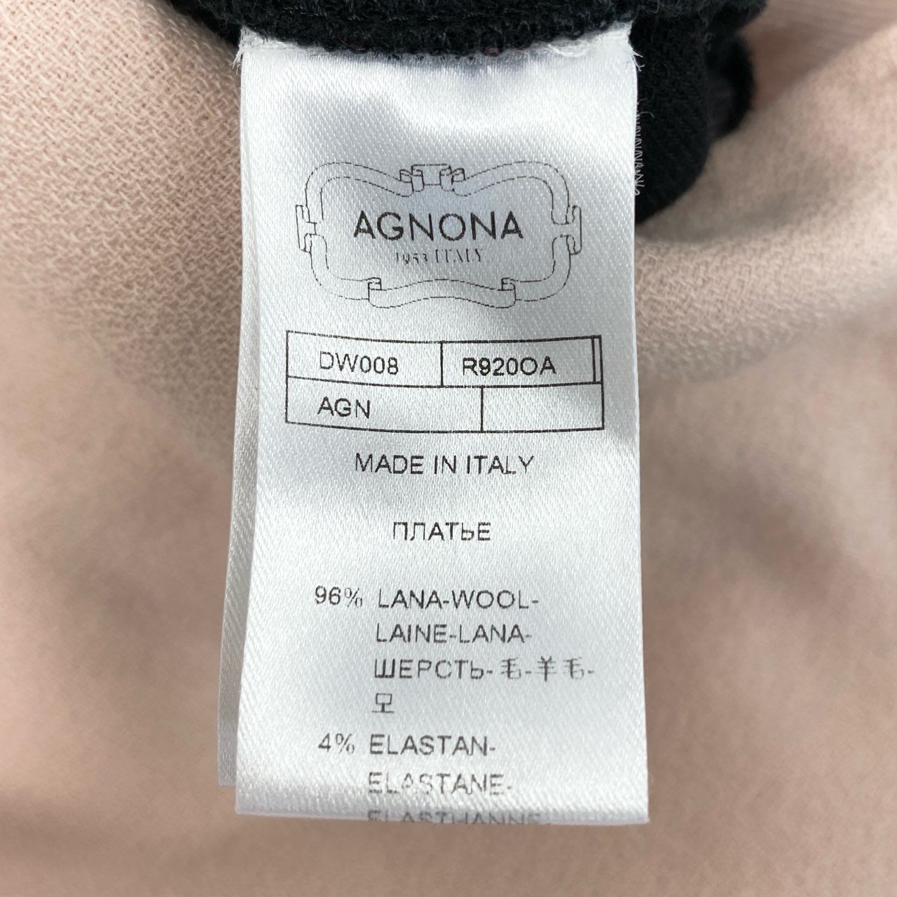19g28 AGNONA アニオナ 半袖ワンピース 膝丈ワンピース ホワイト ブラック ピンク レディース 女性用