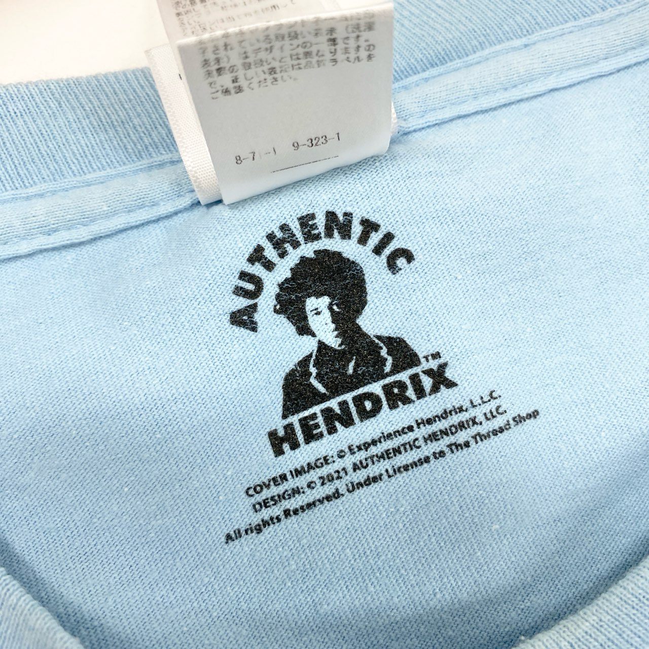44h26 NOAH ノア ×Jimi Hendrix 長袖Tシャツ ロンT ロゴ 袖プリント 22-070-122-0064-1-0 Mサイズ ブルー コットン メンズo07t
