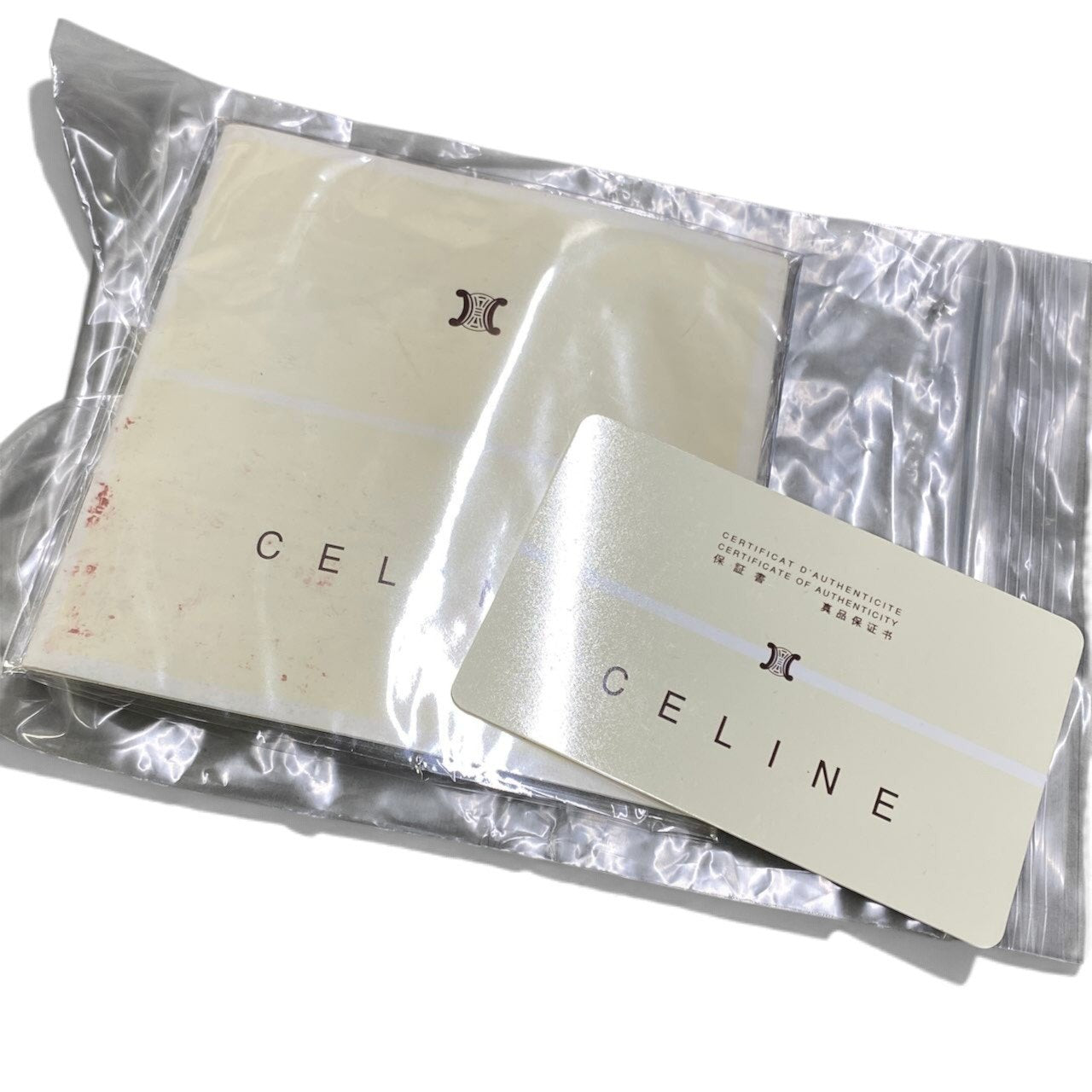 h29 CELINE 2005年 マカダム柄 ヴィンテージ デニムバッグ インディゴ オレンジベージュ レディース 女性用ta1