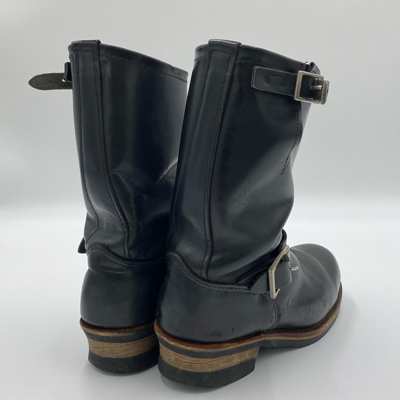 1h7 RED WING レッドウィング 2268 エンジニアブーツ USA 7 ブラック レザー メンズ ブーツ 革靴k02i