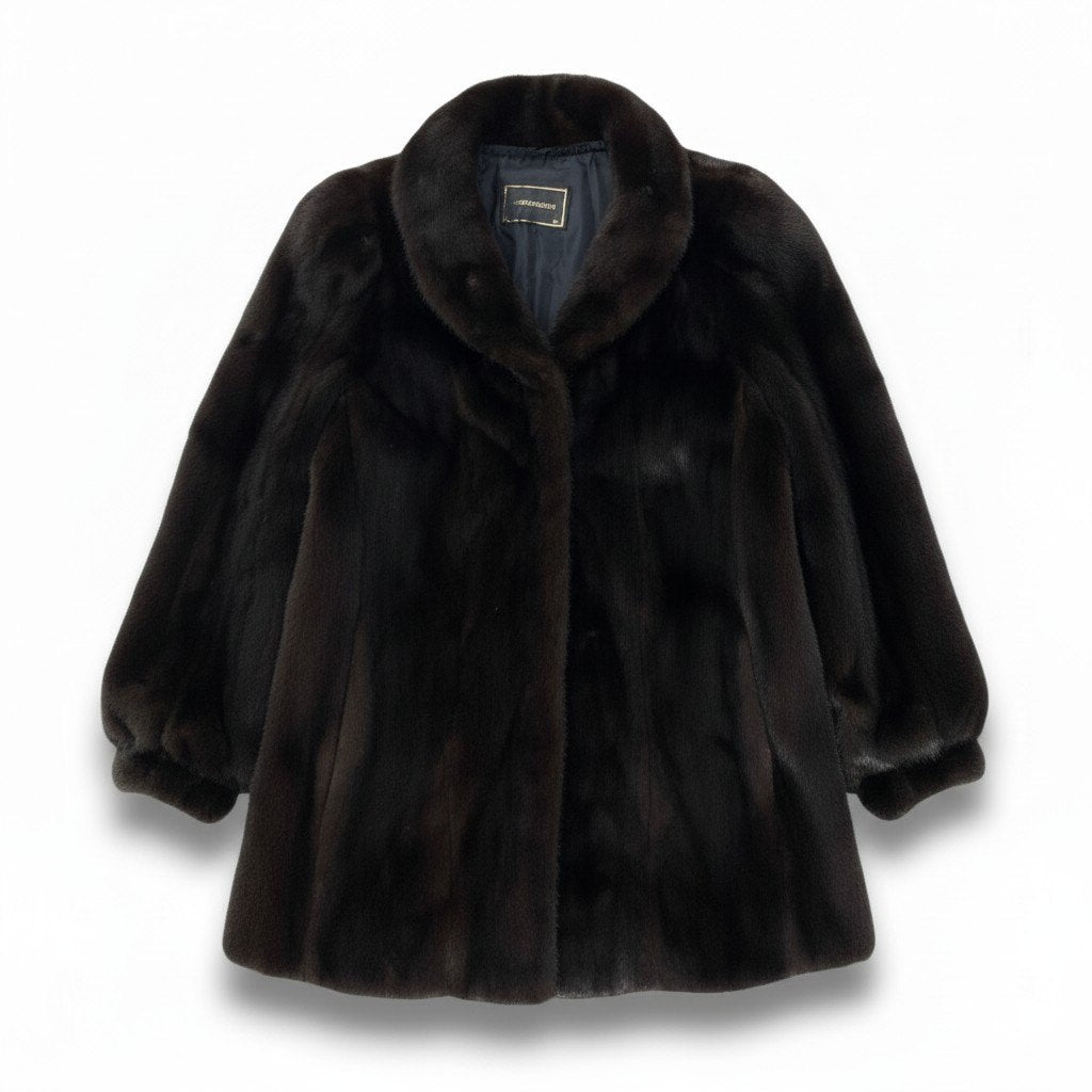 13c21 BLACKGLAMA ブラックグラマ MITSUKOSHI ダークミンク ファー 