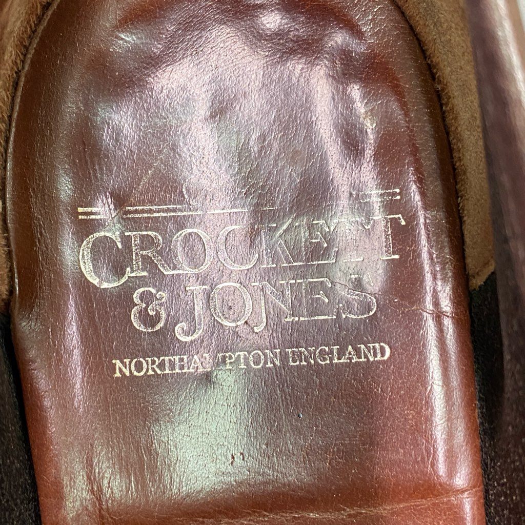 3e10 CROCKETT&JONES クロケットアンドジョーンズ Teign テイン コインローファー 6 1/2 ブラウン スエードレザー SELSEY セルシー シューズ 革靴