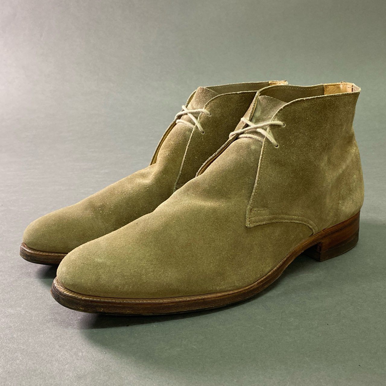 2b28 CROCKET & JONES クロケットアンドジョーンズ チャッカブーツ レザーブーツ スエードレザー BAYSWATER 英国製 メンズ 紳士靴 5983 9 1/2 ベージュ 本革
