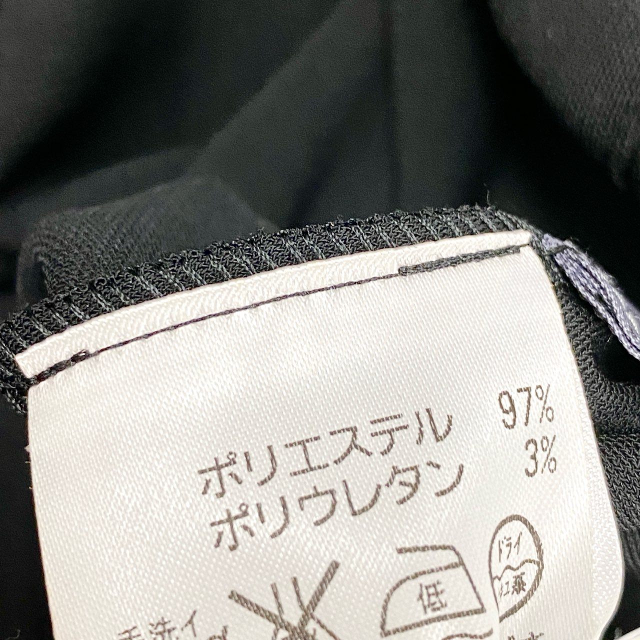 30b18 TOKUKO 1er VOL トクコプルミエヴォル ロングシャツワンピース ノーカラーシャツ ロングスリーブ 伸縮ストレッチ○ レディース 女性用 サイズ9 ブラックu02t