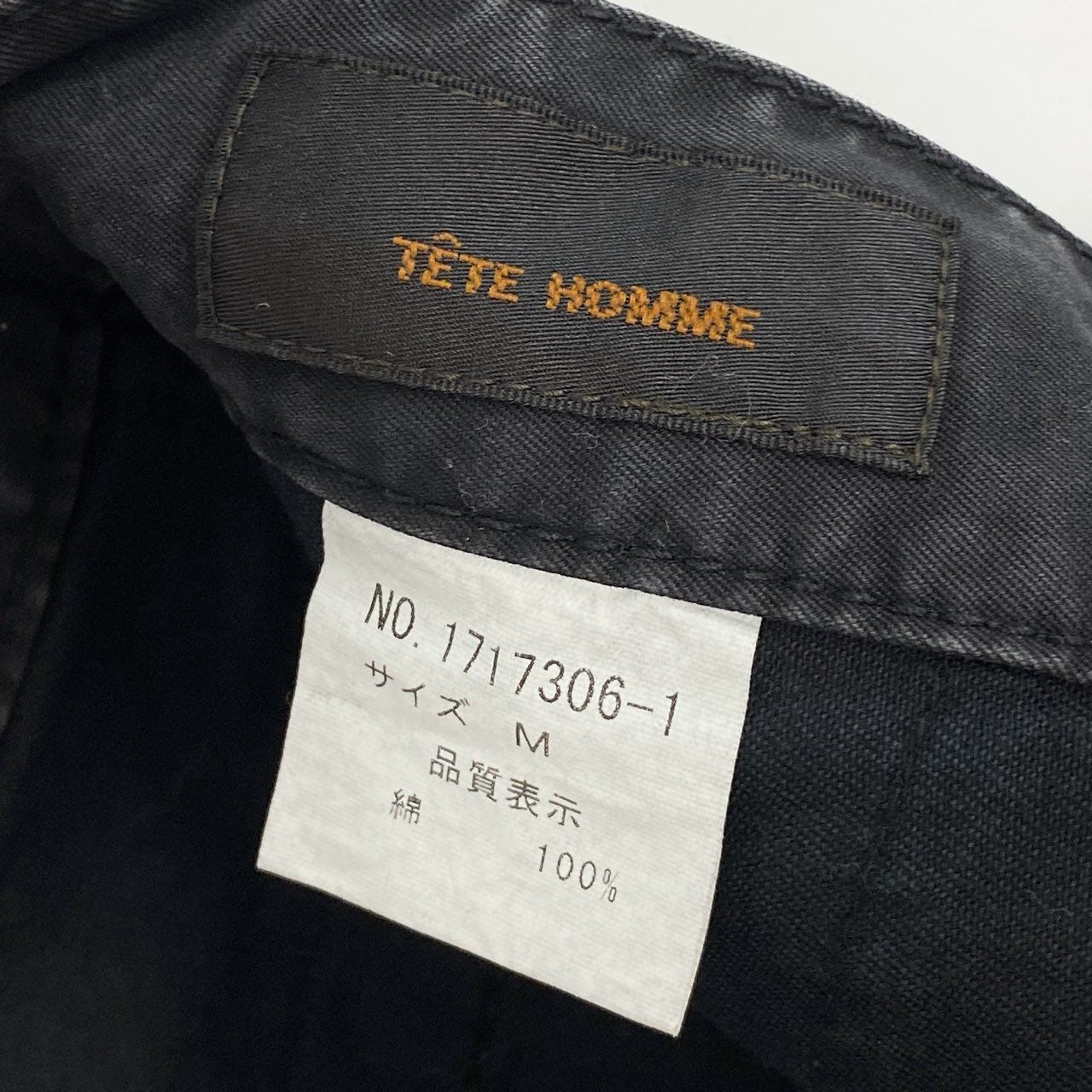 32j3 TETE HOMME テットオム Y2K ボンテージパンツ カーゴパンツ セミブーツカット ボトム 1717306-1 Mサイズ ブラック メンズo07t
