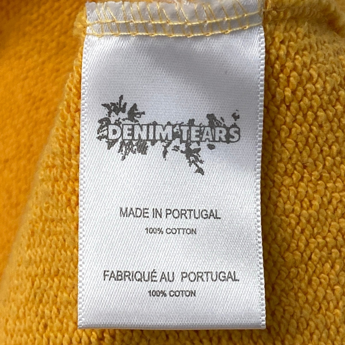 i27 【美品】DENIM TEARS デニムティアーズ 24AW CPFM カクタスプリントフリーマーケット プルオーバーフーディー Lサイズ イエロー コットン100% メンズ 男性用u02t