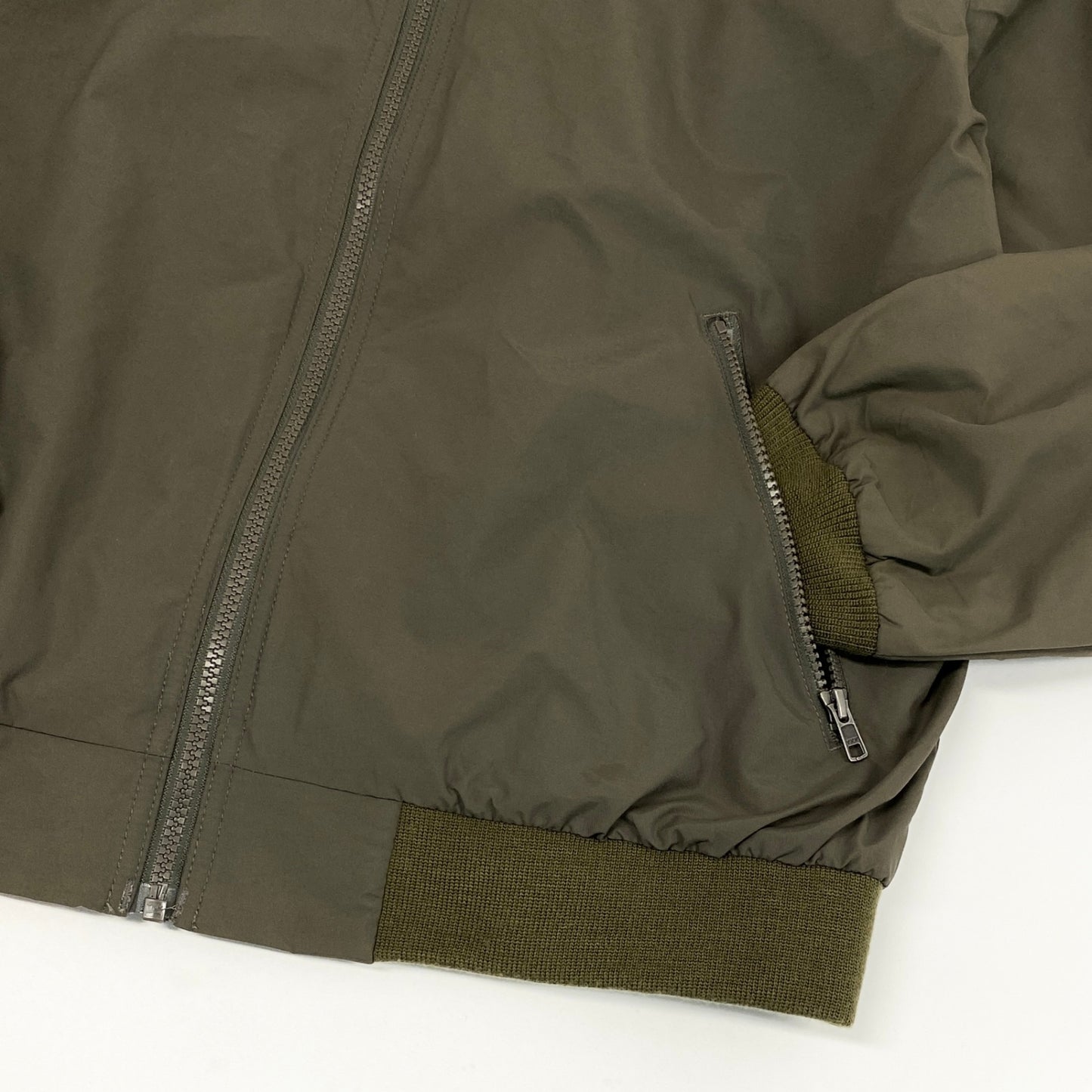 30h29《美品》L.L.Bean エルエルビーン ウォームアップジャケット ブルゾン フランネル裏地付き 耐水性 500395 Mサイズ カーキ メンズ 男性用u02t