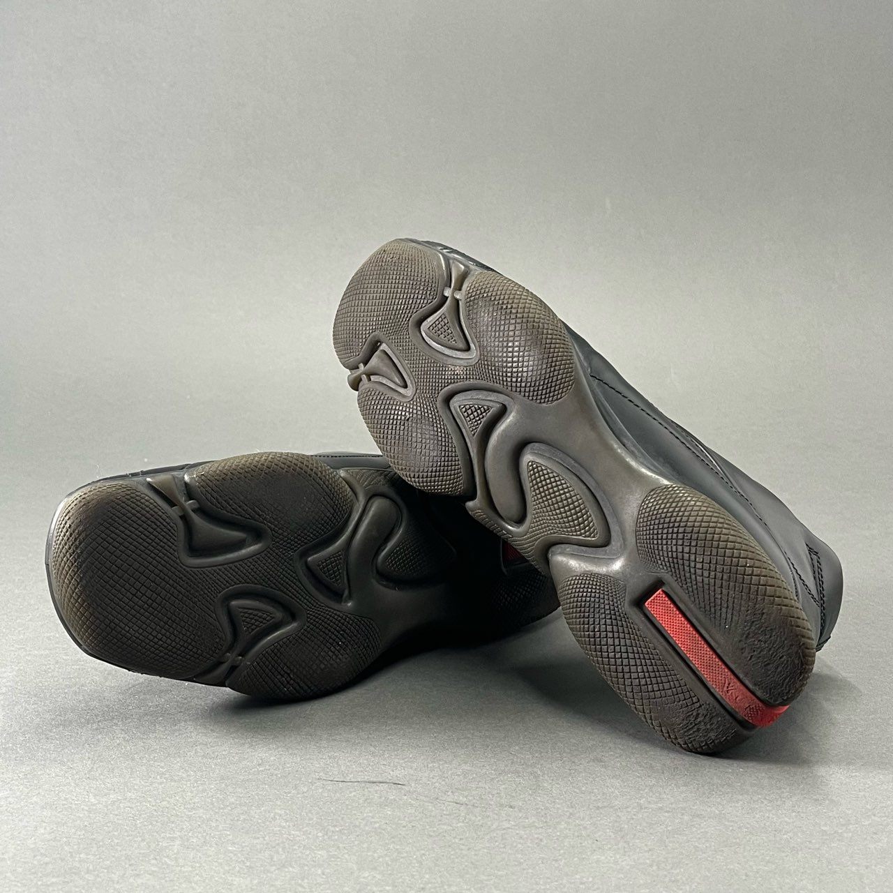 7j1 PRADA SPORT プラダスポーツ レザーハイカットスニーカー シューズ 5 1/2 ブラック レザー