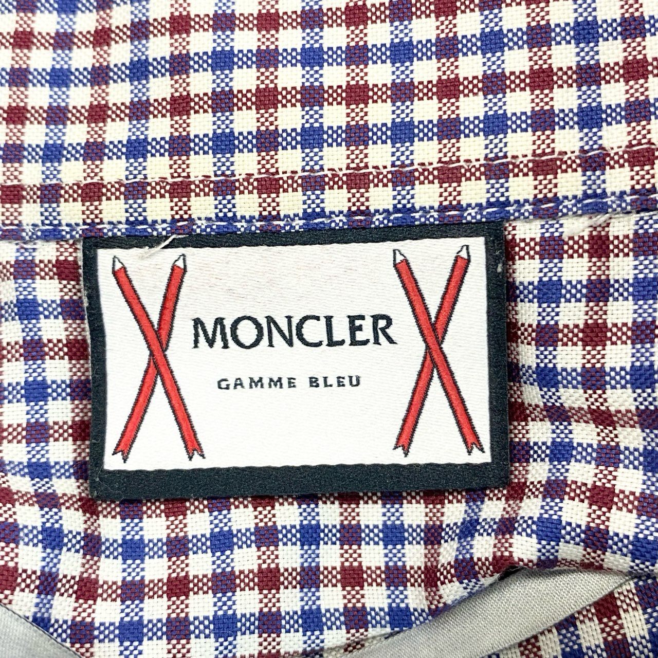 83b17 MONCLER GAMME BLEU モンクレール ガムブルー CAMICIA チェック柄 半袖シャツ トリコロール 513915330600 1 マルチカラー コットン メンズo07t