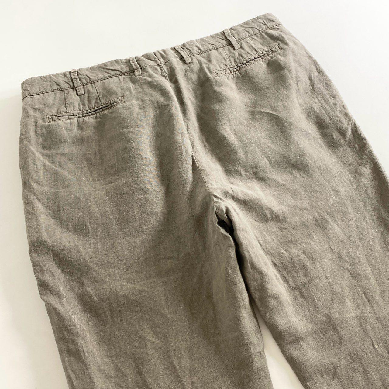 25h9 BRUNELLO CUCINELLI ブルネロクチネリ イタリア製 リネンパンツ 52 グレー LINEN PANTS ボトムス ITALY メンズ