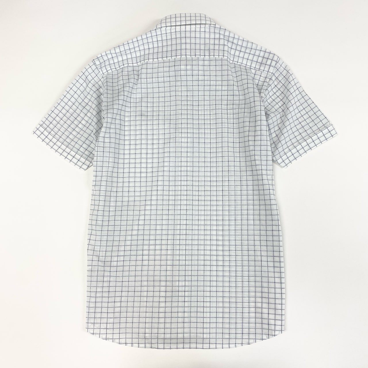 18f19 《未使用保管品》タグ付 LACOSTE ラコステ ウィンドウペン ビズポロシャツ 半袖 ボタンダウンシャツ ロゴワッペン PH763EL 5 ホワイト コットン