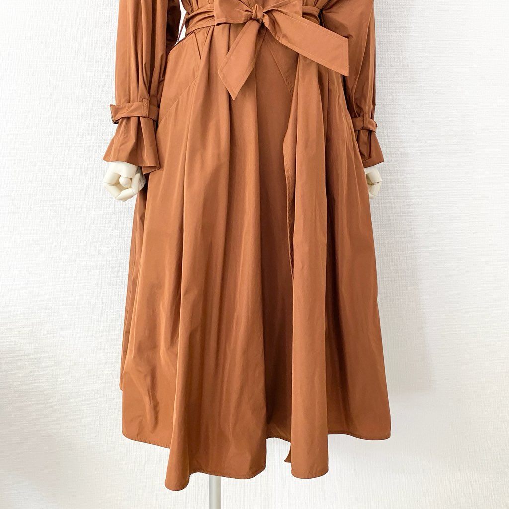 33h9 《未使用保管品》定価¥143,000 Max Mara マックスマーラ MANUELA マニュエラ スプリングコート 38 ブラウン タグ付き イタリア製