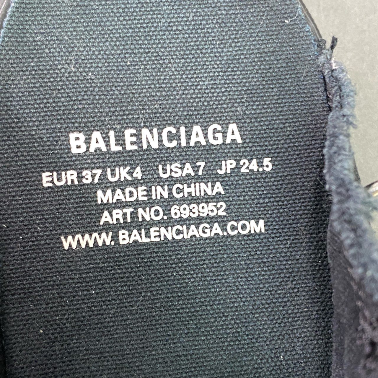 9a5 BALENCIAGA バレンシアガ 23AW MULE DEST PIERCING W ミュール ピアーシング 24.5cm ブラック デストロイピアス スニーカー サンダル シューズ