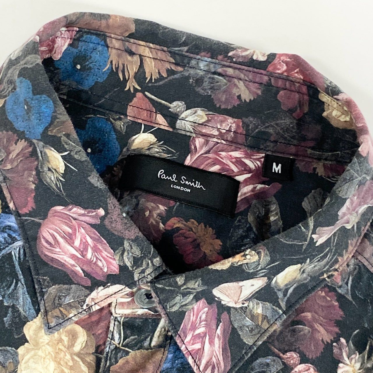 13f12 Paul Smith ポールスミス 花柄シャツ 総柄 メンズシャツ バラ フローラル フラワープリント 薄手シャツ 男性用 PL-CR-42889 M マルチカラー コットン100%