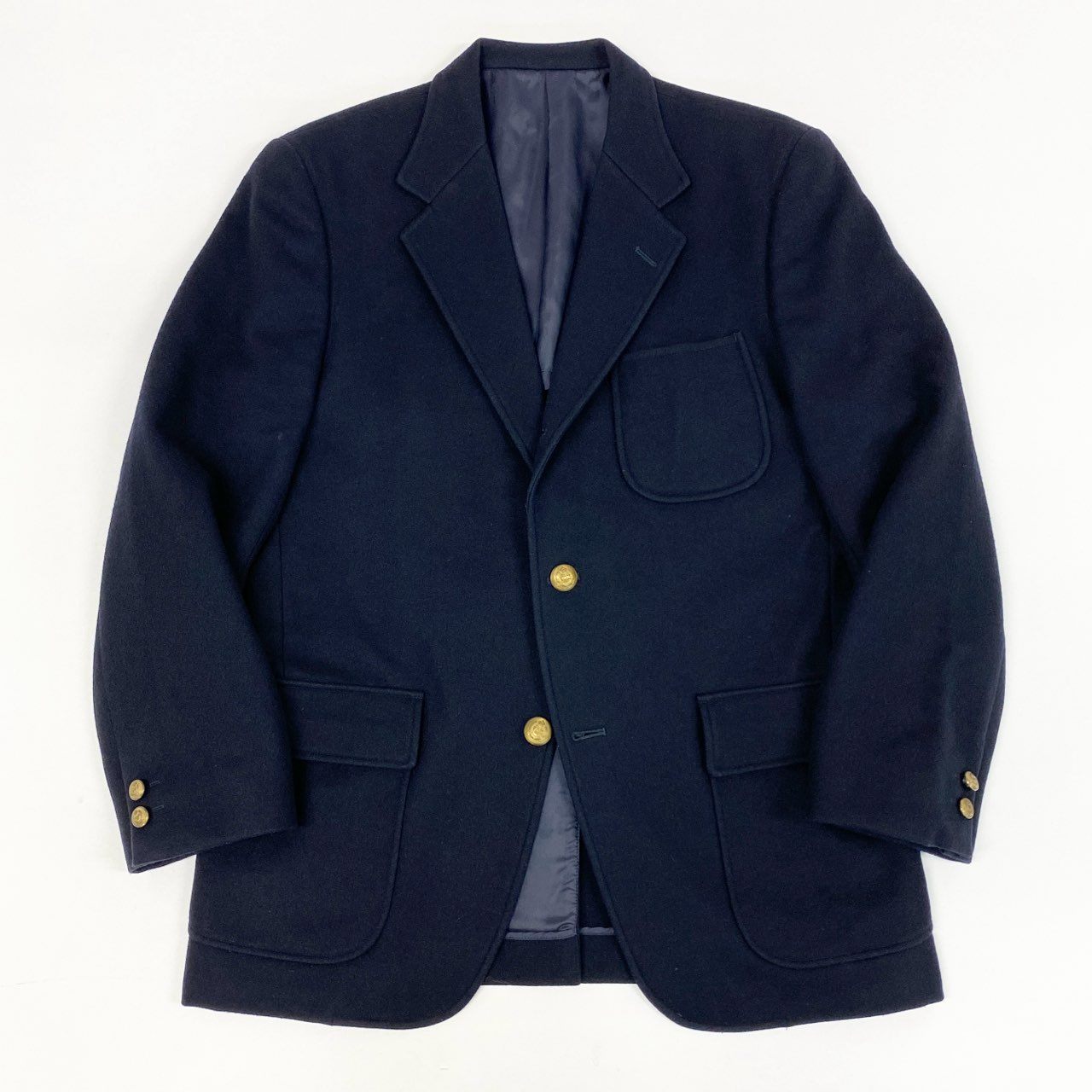 48h15 VAN JACKET ヴァン ヂャケット 金ボタン テーラードジャケット ブレザー 紺ブレ A5 ネイビー 紺色 ウール メンズo07t