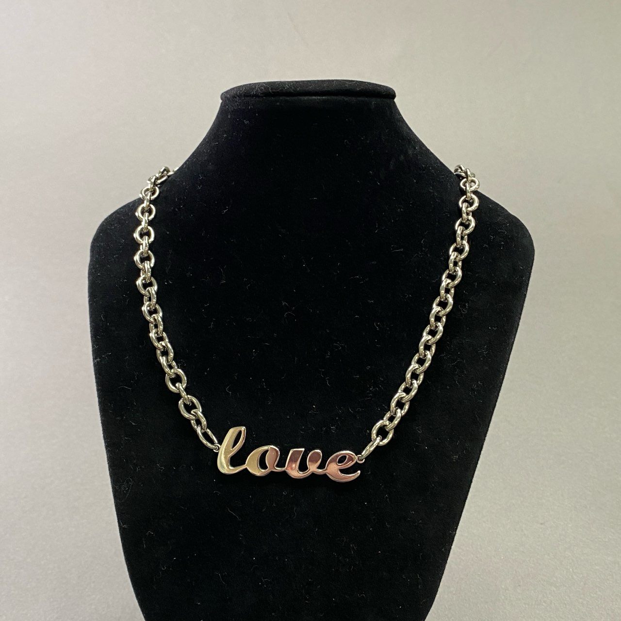 d15 DOLCE&GABBANA ドルチェアンドガッバーナ LOVE D&G チェーンネックレス シルバー アクセサリー ジュエリー ドルガバ 箱付き
