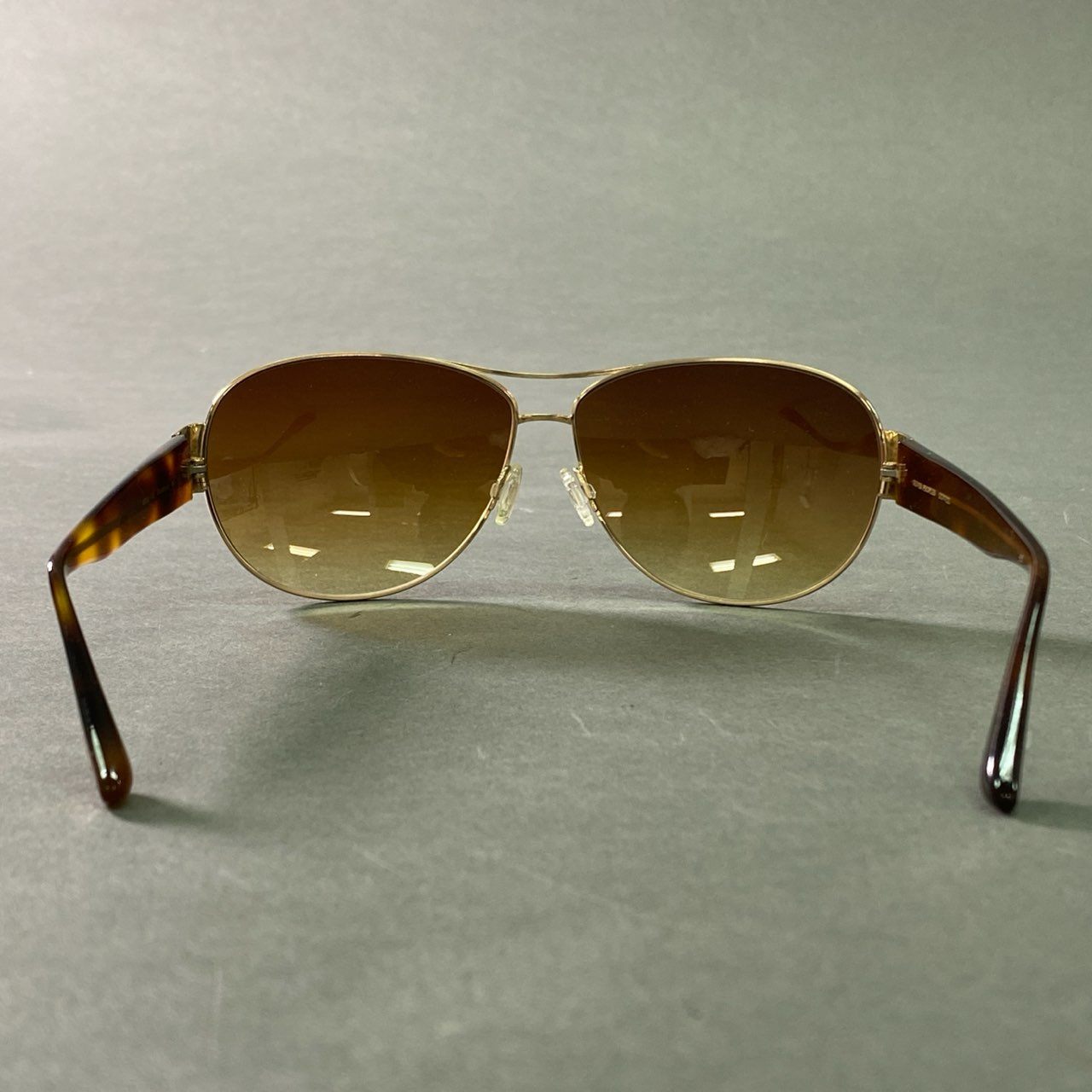 b12 OLIVER PEOPLES オリバーピープルズ Bradford ブラッドフォード ティアドロップ サングラス 63□12-135 ブラウン アイウェア 日本製 眼鏡 ケース付き