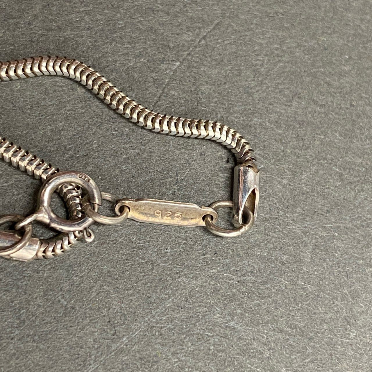 2e12 TIFFANY&Co ティファニー 1837プレートバー ペンダントネックレス シルバー 925 スネークチェーン アクセサリー