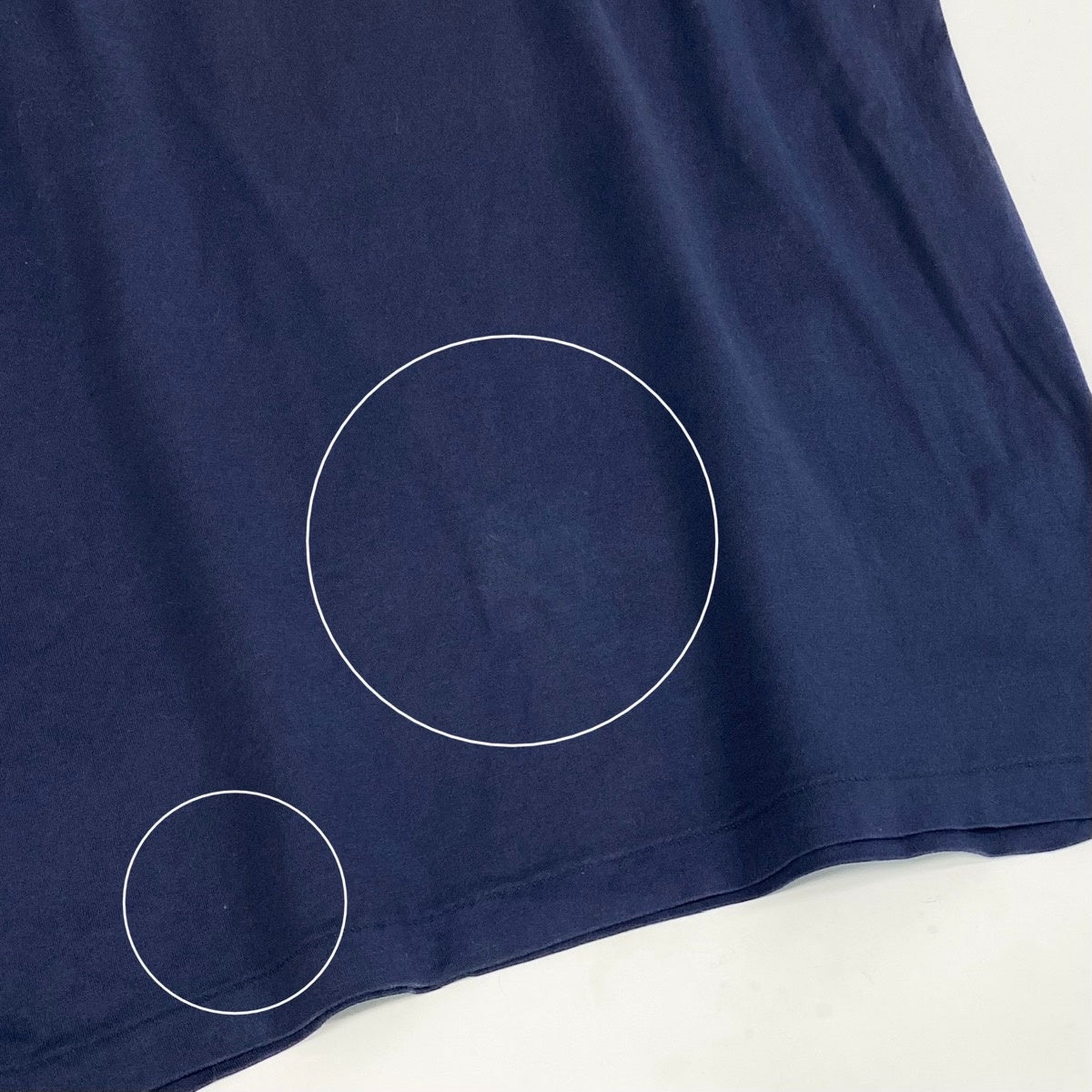 Ig10 YVES SAINT LAURENT イヴサンローラン フレンチスリーブ Tシャツ カットソー カサンドラロゴ刺繍 サイズM ネイビー コットン100% レディースo07t