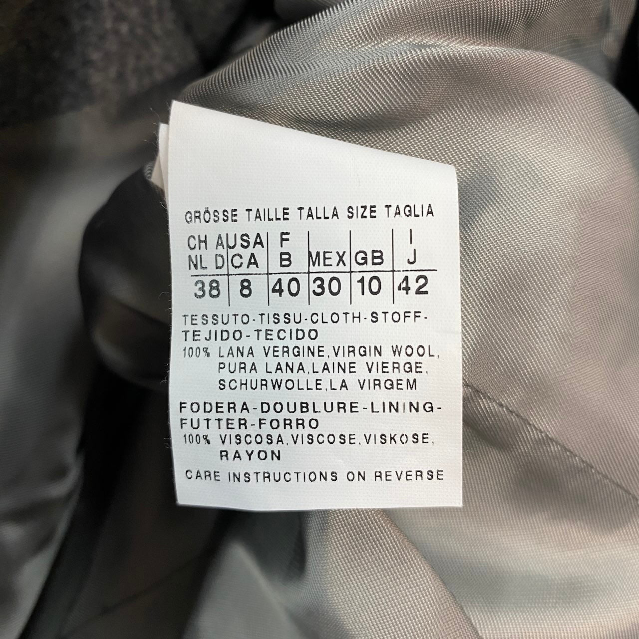 17g16【美品】 MaxMara STUDIO マックスマーラ ステュディオ スタンドカラーコート ロングコート 比翼ボタン サイズ42 グレー レディース 女性用u02t
