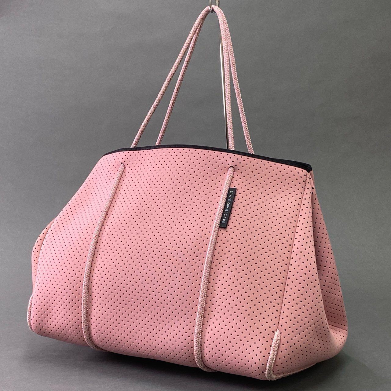 Fc6 《美品》 STATE OF ESDAPE ステイトオブエスケープ ポーチ付き トートバッグ ピンクミスト CARRYALL キャリーオール カバン