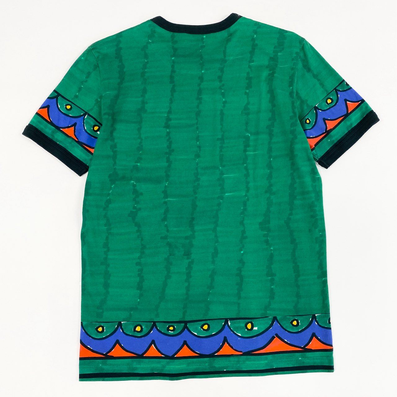 5c21 DOLCE&GABBANA ドルチェアンドガッバーナ ドルガバ 半袖Tシャツ 総柄プリントカットソー トップス 孔雀プリント クルーネックシャツ G8FV4T 50 マルチカラー コットン100%