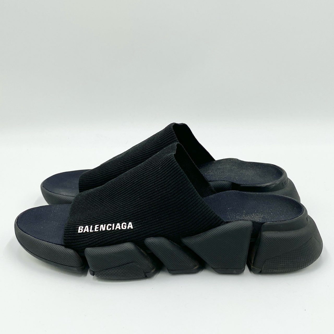 1i4 BALENCIAGA バレンシアガ 24SS Speed 2.0 スピード スライドサンダル 26.5cm ブラック シューズt18r
