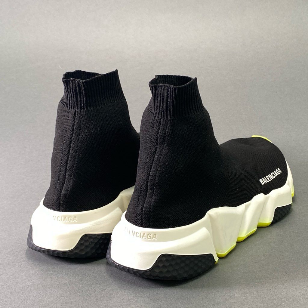 7d18 BALENCIAGA バレンシアガ SPEER TRAINER スピードトレーナー ソックススニーカー ローカットスニーカー シューズ サイドロゴ サイズ27cm ブラック メンズ