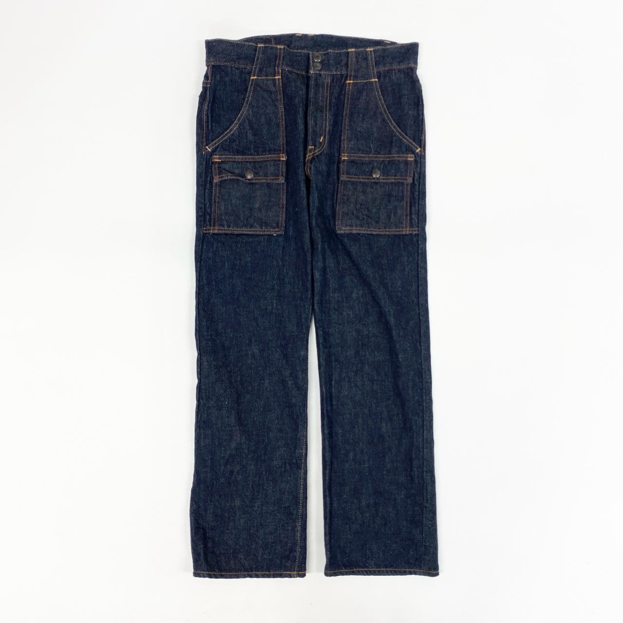 44h26 《美品》 FULL COUNT フルカウント Bush Pants Non Wash ブッシュパンツ ボトムス ジーンズ デニム 1246 30 34 Mサイズ インディゴブルー コットン メンズo07t