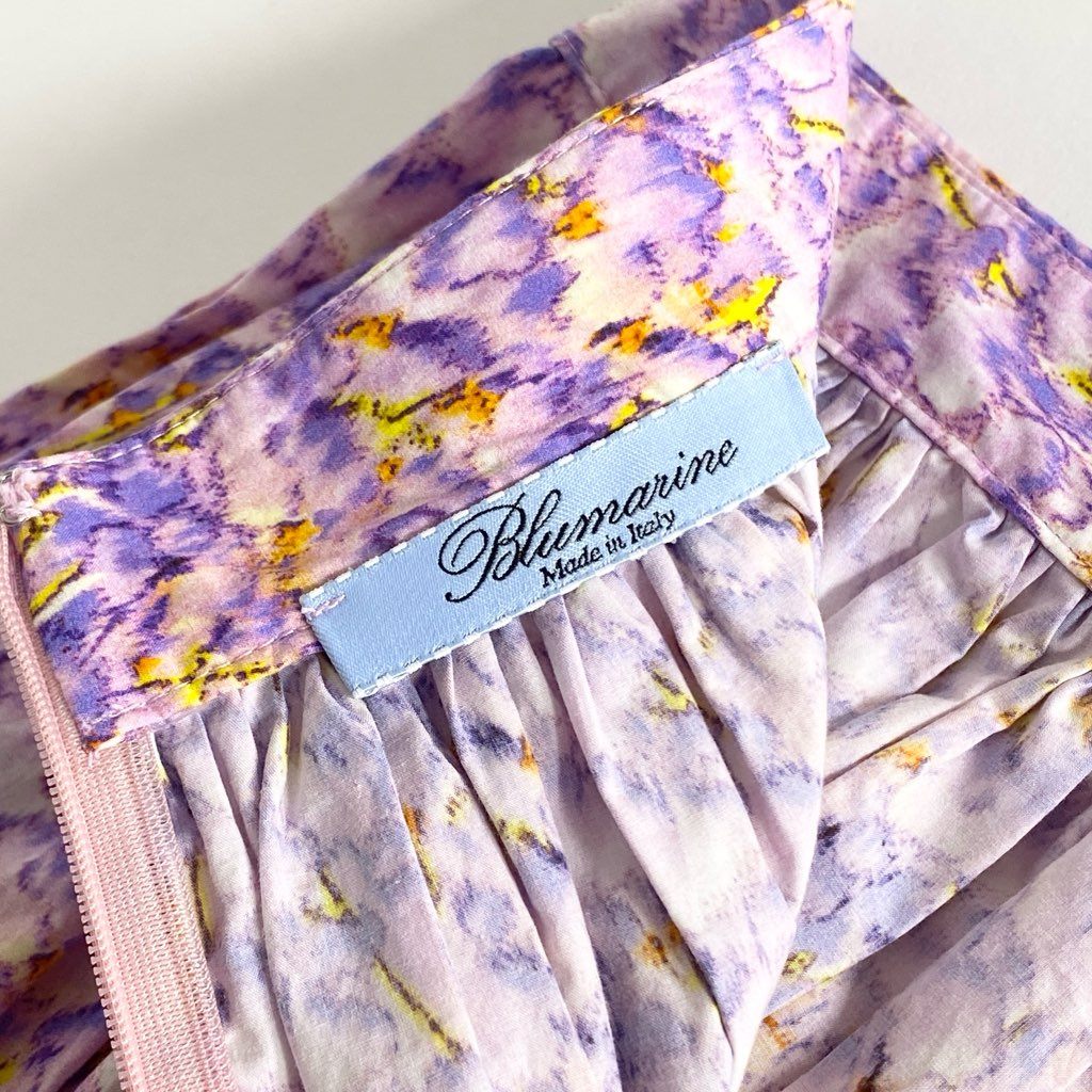 39d6 《美品》 Blumarine ブルマリン プリントスカート WL0227102 42 ピンク ボトムス イタリア製 print skirt 春