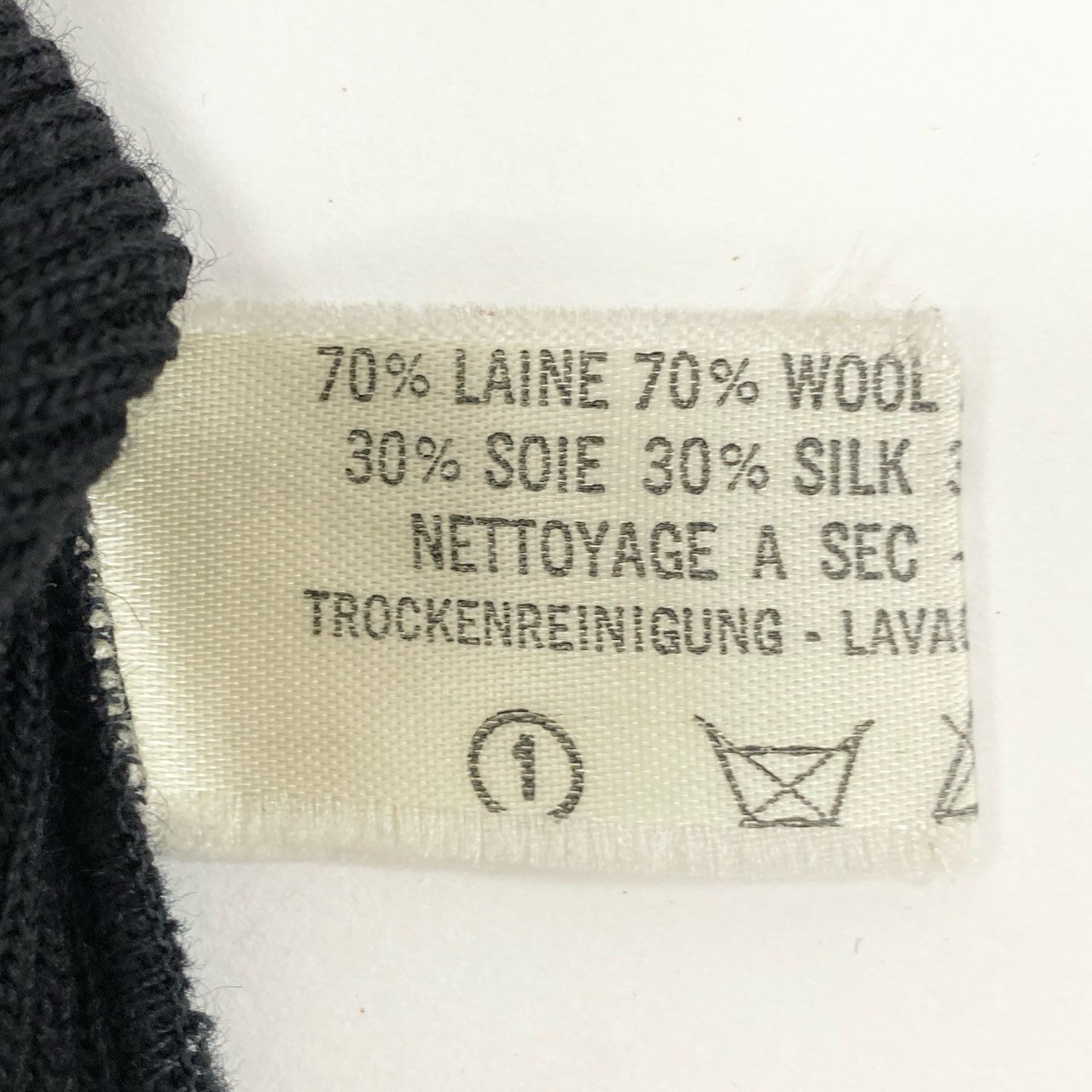 59k1 LEONARD レオナール イタリア製 レオパード柄 長袖 ハイネック ニットワンピース ドレス ブラック ウール シルク レディースo07t