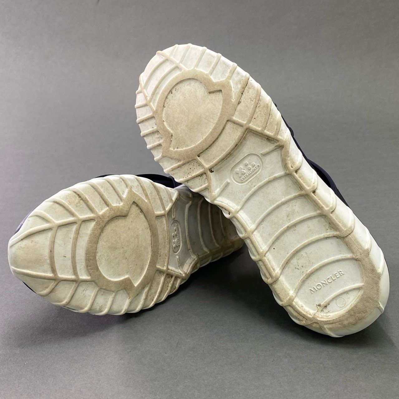 3c19 MONCLER モンクレール EMILIEN 40 エミリアン スニーカー 26cm相当 ネイビー シューズ 箱付き