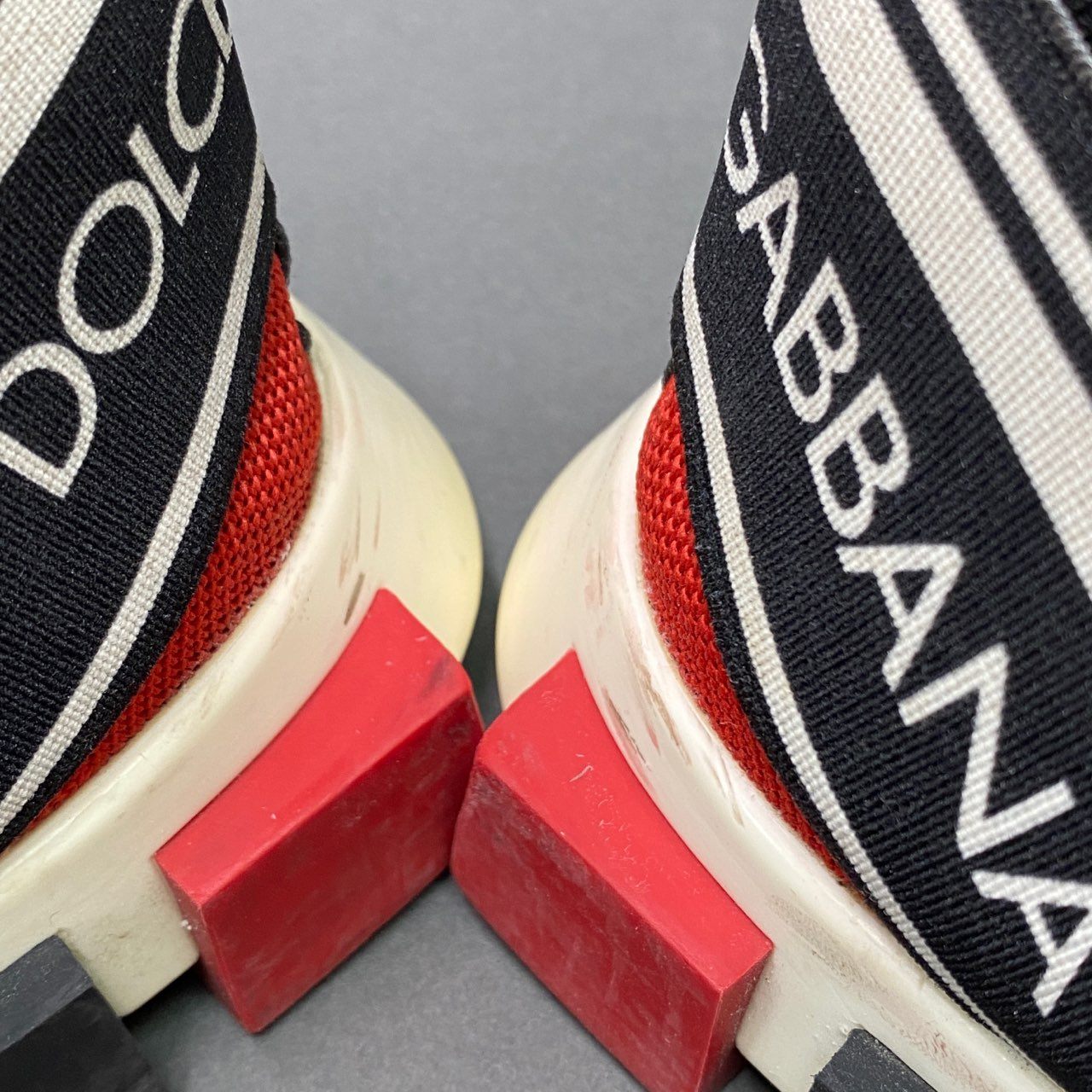 l22 DOLCE&GABBANA ドルチェアンドガッパーナ SORRENTO SNEAKER ソレント スニーカー 42.5 レッド ブラック スリッポン シューズ イタリア製